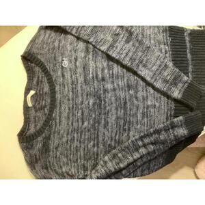 Gilly Hicks Scoop Neck Navy Heather Long Sleeve Sweater M L Fall Blue Everyday